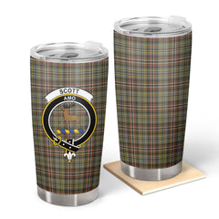 Clan Scott Green Weathered Tartan Crest Tumbler NR99 Clan Scott (Scott Tartan) Tartan Today