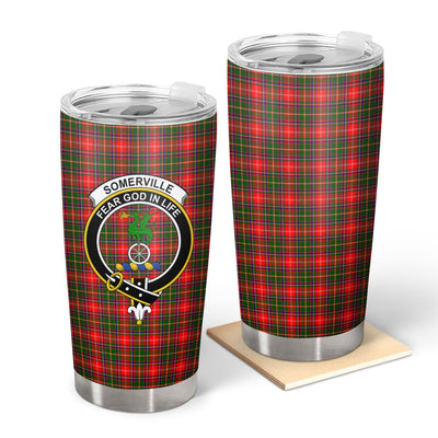 Clan Somerville Tartan Crest Tumbler