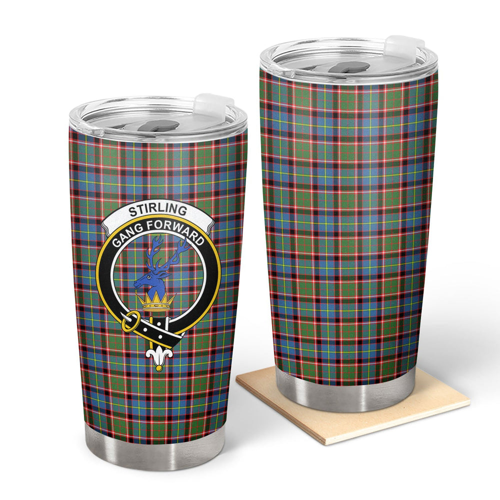 Clan Stirling (of Cadder-Present Chief) Tartan Crest Tumbler CO90 Clan Stirling Tartan Today