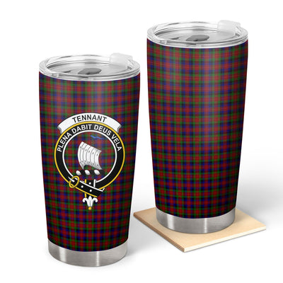 Clan Tennant Tartan Crest Tumbler