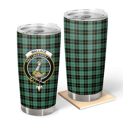 Clan Wallace Hunting Ancient Tartan Crest Tumbler