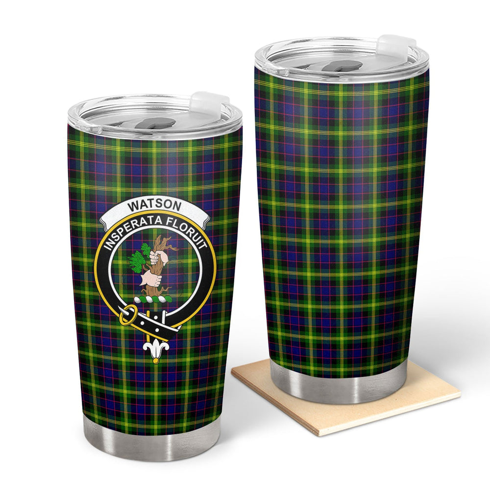 Clan Watson Modern Tartan Crest Tumbler TZ85 Clan Watson Tartan Today