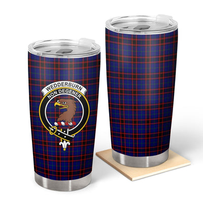 Clan Wedderburn Tartan Crest Tumbler HS81