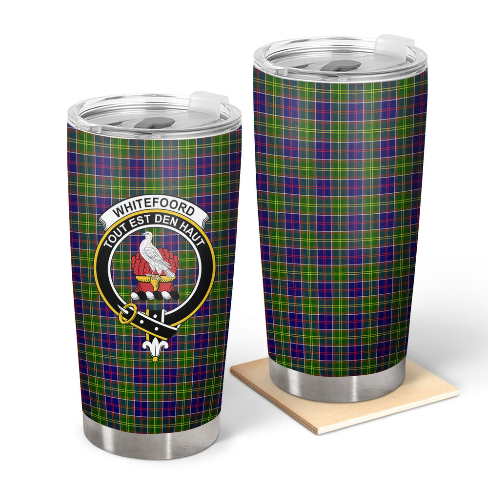 Clan Whitefoord Tartan Crest Tumbler DN37 Clan Whitefoord Tartan Today