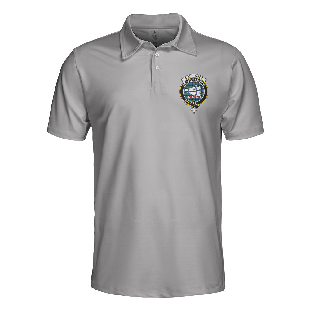 Clan Galbraith Ancient Crest Polo T-Shirt CA48 Galbraith Ancient Tartan Polo T-Shirt Tartan Polo