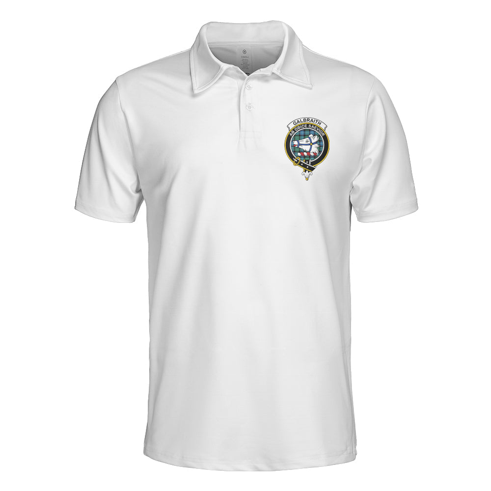 Clan Galbraith Ancient Crest Polo T-Shirt CA48 Galbraith Ancient Tartan Polo T-Shirt Tartan Polo