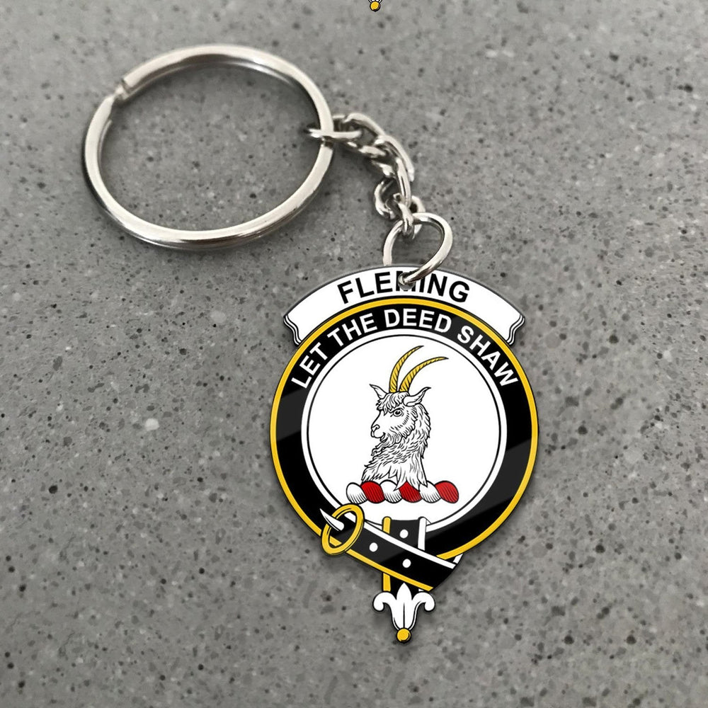 Clan Fleming Tartan Crest Keychain HZ73 Clan Fleming Tartan Today