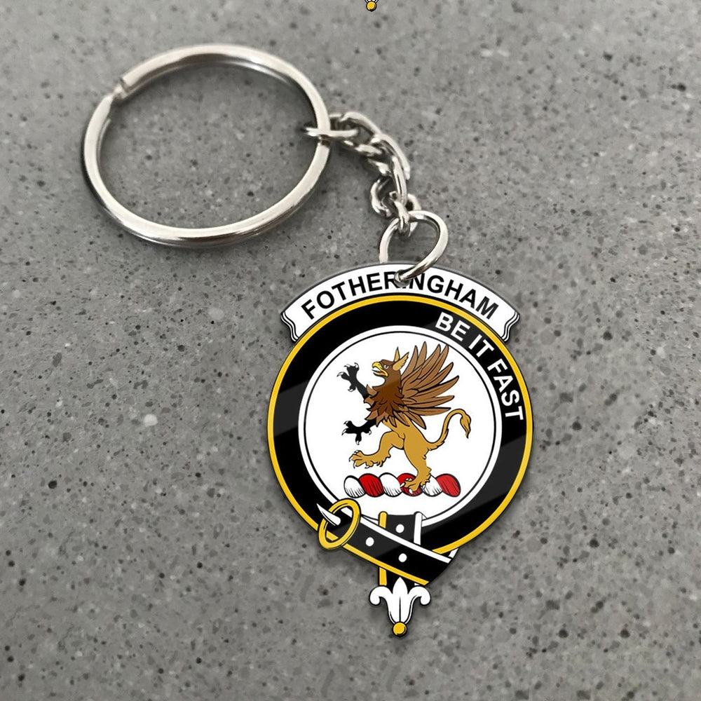 Clan Fotheringham Tartan Crest Keychain KO67 Clan Fotheringham Tartan Today