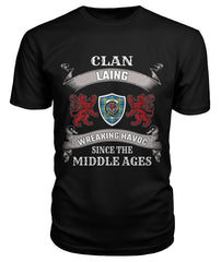 Clan Laing Family Tartan 2D T-shirt UU32 Laing Tartan Clan Tartan T-Shirt Black S Laing Tartan Clan