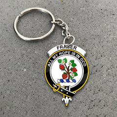 Clan Fraser Tartan Crest Keychain AZ11 Clan Fraser Tartan Today
