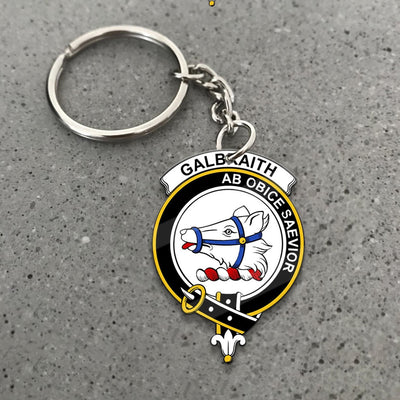 Clan Galbraith Tartan Crest Keychain