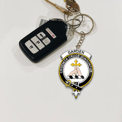 Clan Garden Tartan Crest Keychain TM58 Garden Tartan (Clan Garden) Tartan Today