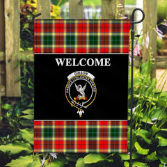 Clan Gibson Tartan Crest Black Garden Flag KN76 Clan Garden Tartan Today