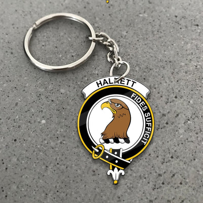 Clan Halkett Tartan Crest Keychain