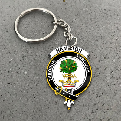 Clan Hamilton Tartan Crest Keychain IX46