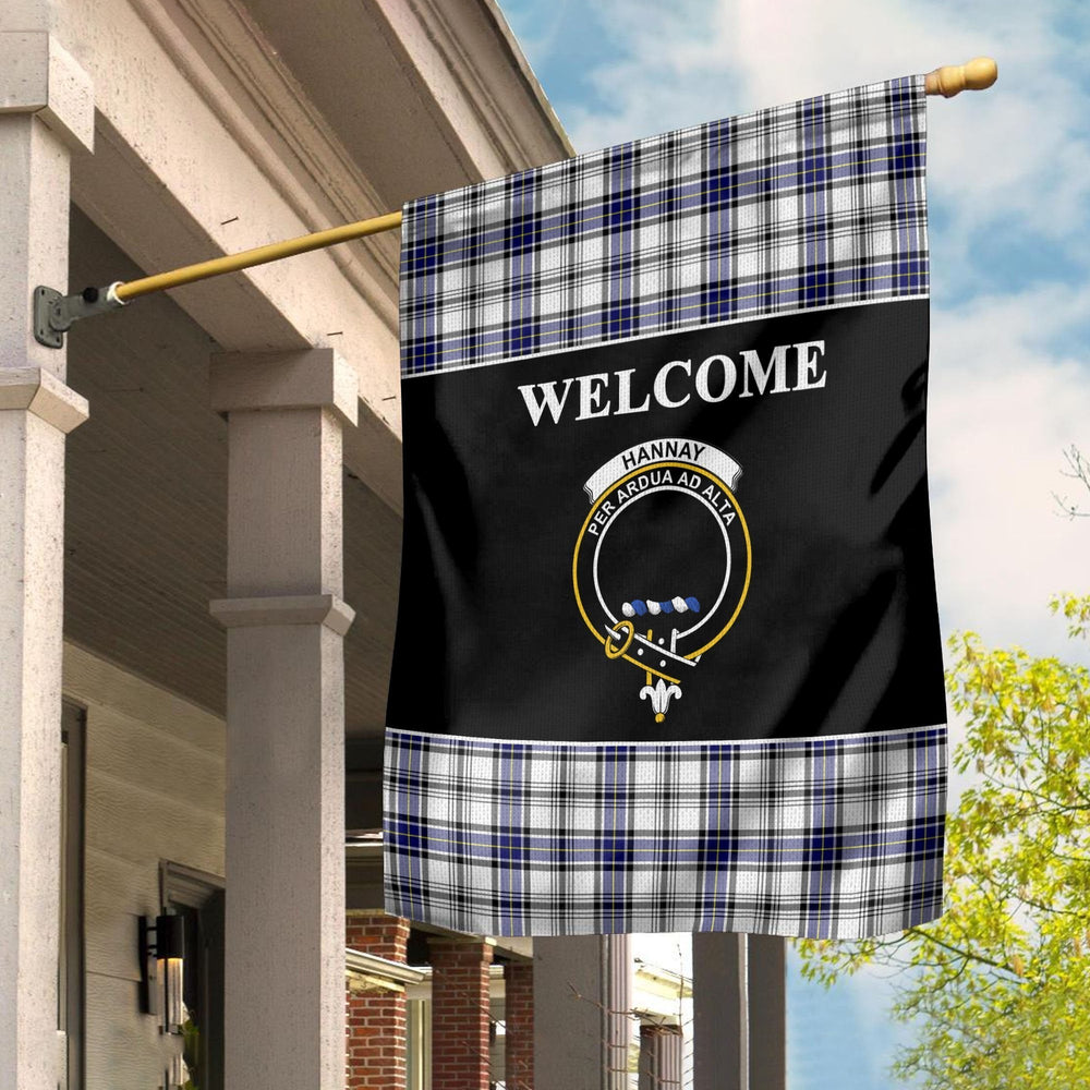 Clan Hannay Tartan Crest Black Garden Flag PE64 Clan Hannay Tartan Today