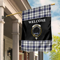 Clan Hannay Tartan Crest Black Garden Flag PE64 Clan Hannay Tartan Today