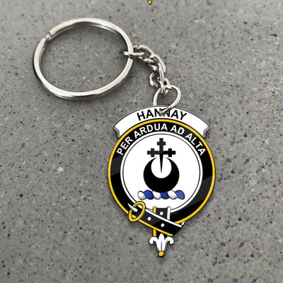 Clan Hannay Tartan Crest Keychain YZ24