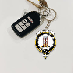 Clan Houston Tartan Crest Keychain FZ57 Clan Houston Tartan Today