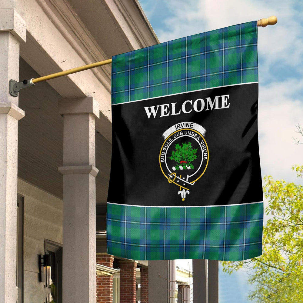 Clan Irvine Tartan Crest Black Garden Flag NH70 Clan Irvine Tartan Today