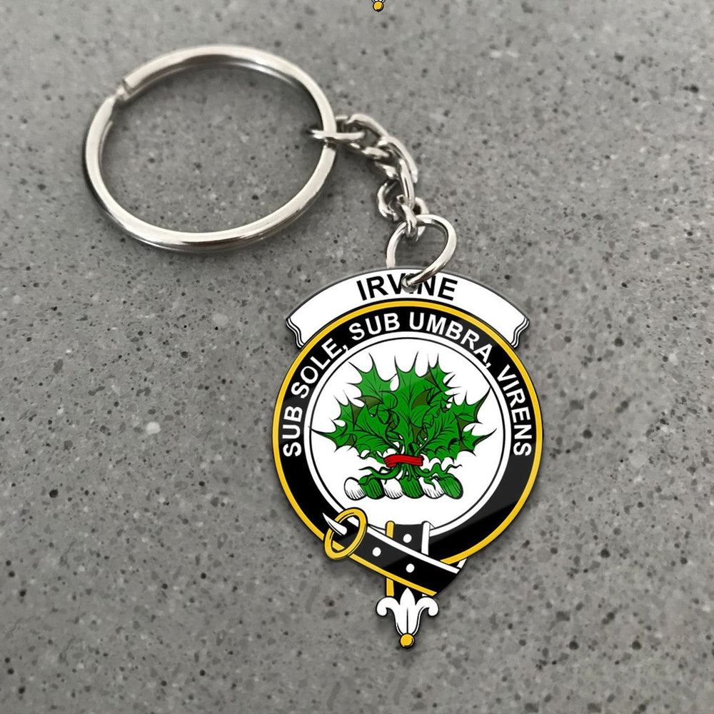Clan Irvine Tartan Crest Keychain PR52 Clan Irvine Tartan Today
