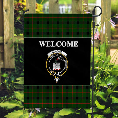 Clan Kincaid Tartan Crest Black Garden Flag