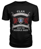 Clan Flynn Tartan 2D T-ShirtRL67 Flynn Tartan 2D T-Shirt Tartan T-Shirt Black S Flynn Tartan 2D T-Shirt