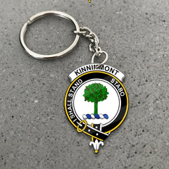 Clan Kinninmont Tartan Crest Keychain WD24 Clan Hall Tartan Today