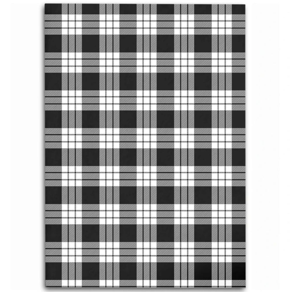 MacFarlane Black & White Tartan Classic Area Rug
