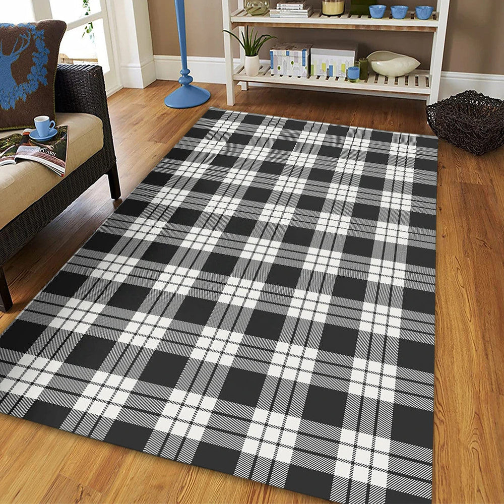 MacFarlane Black & White Ancient Tartan Classic Area Rug