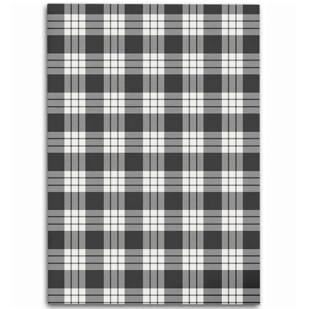 MacFarlane Black & White Ancient Tartan Classic Area Rug