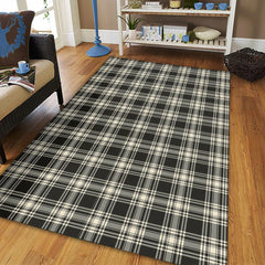 Menzies Black & White Ancient Tartan Classic Area Rug