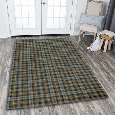 Clan Farquharson Weathered Tartan Rug – Scottish Highland Carpet for Living Room, Celtic Home Decor & Scotland Gift