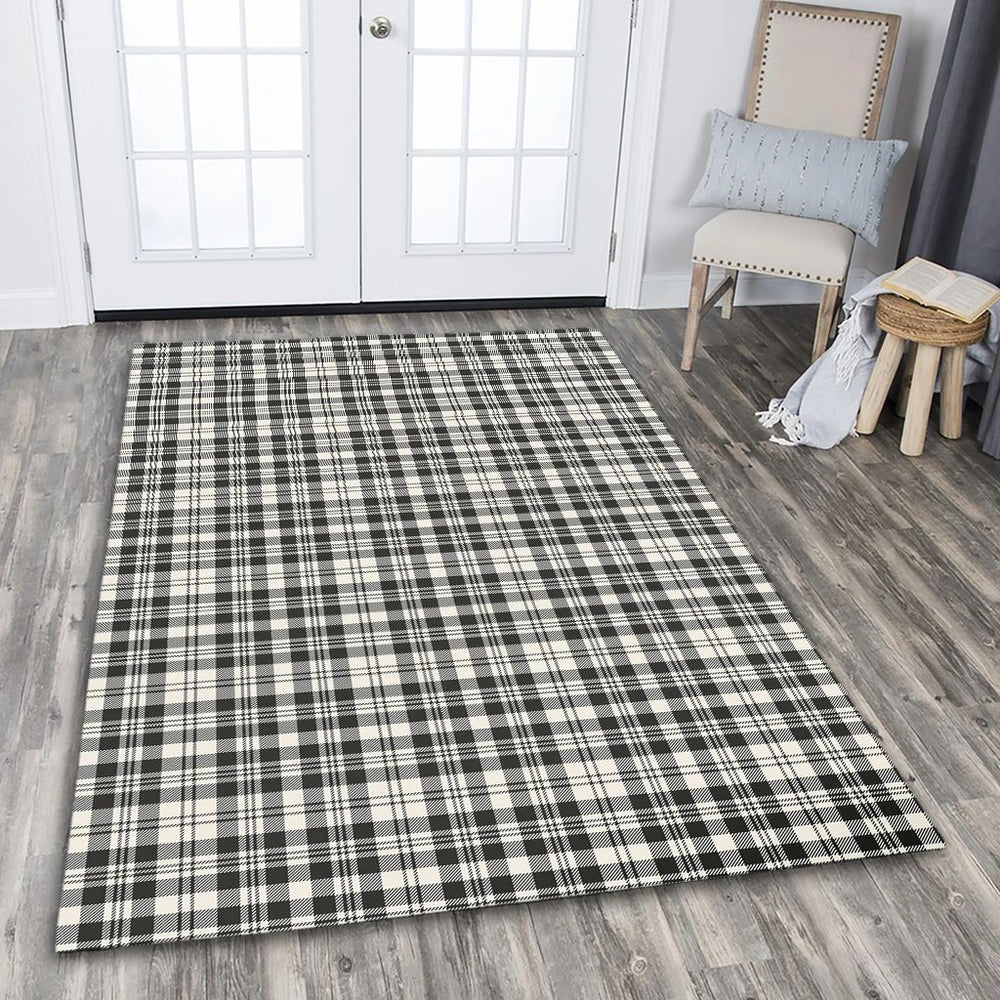 Scott Black & White Ancient Tartan Classic Area Rug