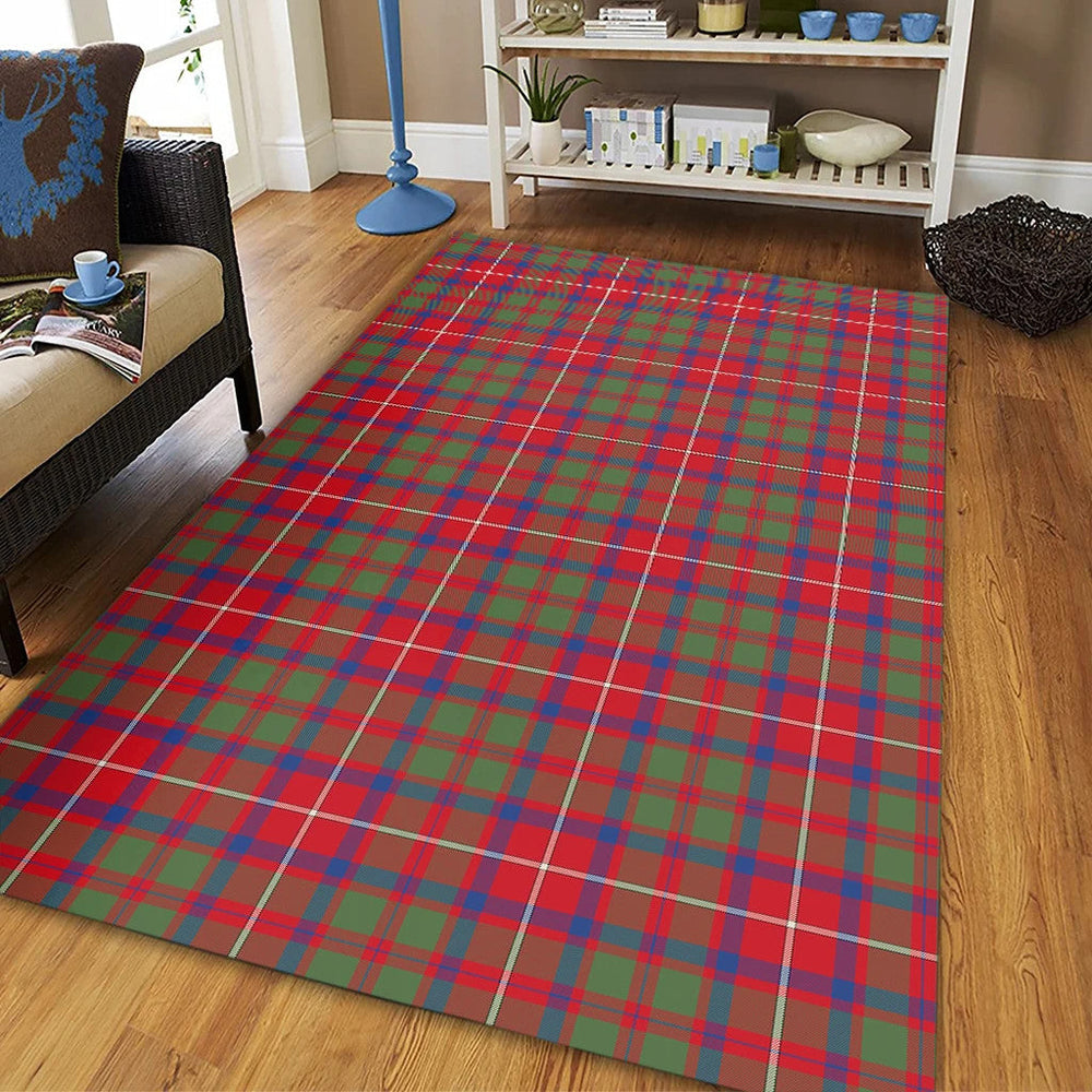 Shaw Red Modern Tartan Classic Area Rug