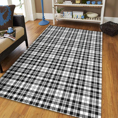 Scott Black & White Modern Tartan Classic Area Rug