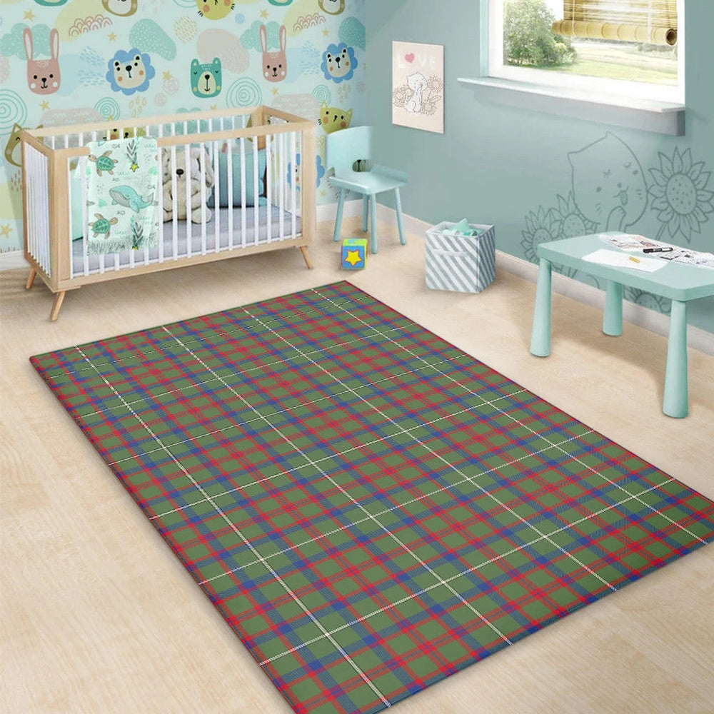 Shaw Green Modern Tartan Classic Area Rug