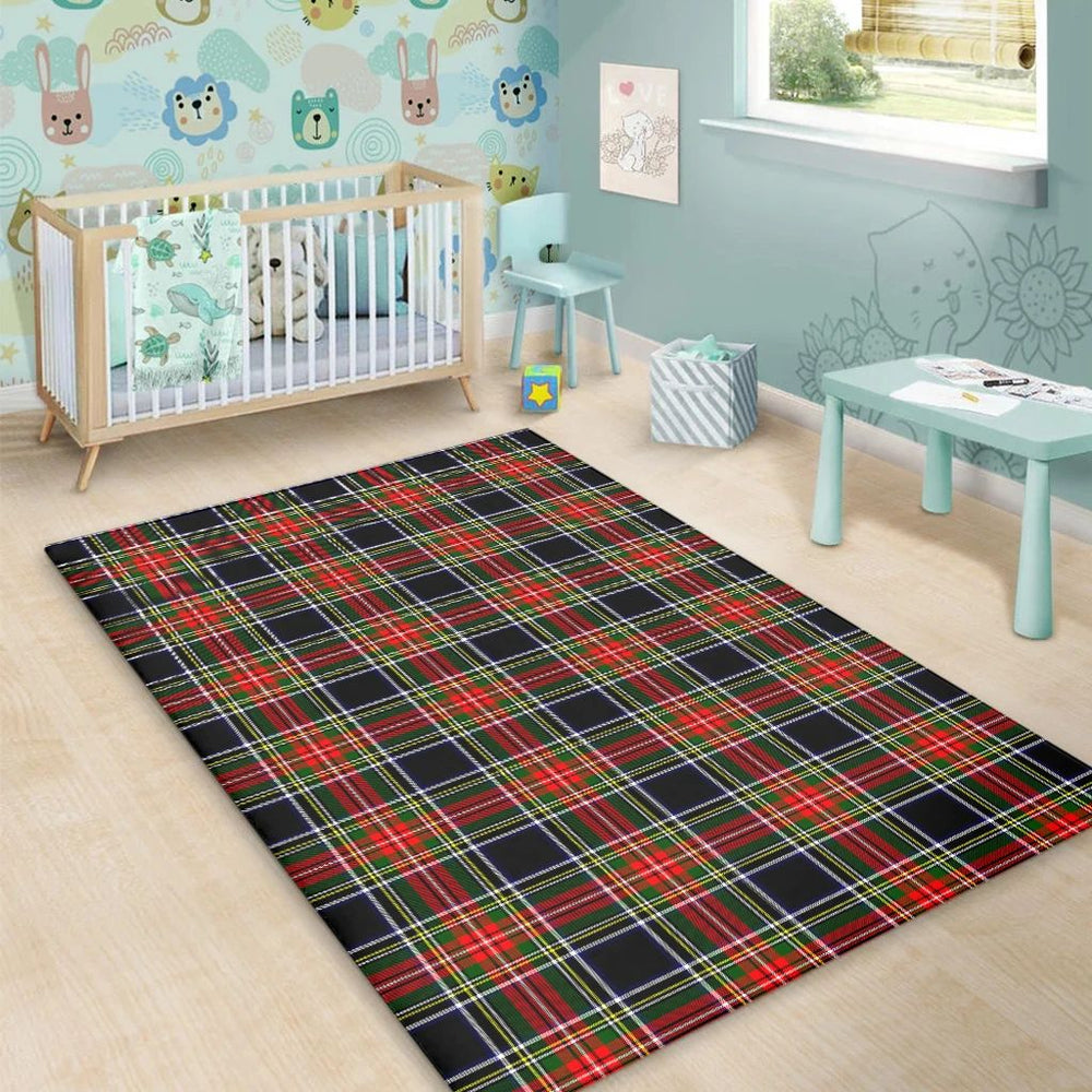 Stewart Black Tartan Classic Area Rug