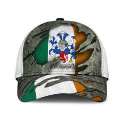 Clan St George Coat Of Arms - Irish Family Crest Classic Cap SC46 St George Coat Of Arms Irish Cap
