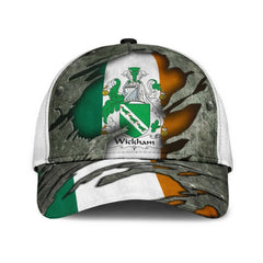 Clan Wickham Coat Of Arms - Irish Family Crest Classic Cap PN21 Wickham Coat Of Arms Irish Cap