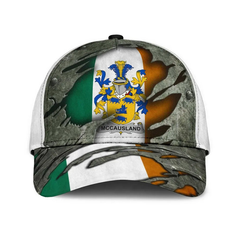 Clan Mccausland Coat Of Arms - Irish Family Crest Classic Cap DC51 Mccausland Coat Of Arms Irish Cap