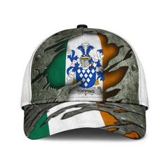 Clan Topping Coat Of Arms - Irish Family Crest Classic Cap QK40 Topping Coat Of Arms Irish Cap