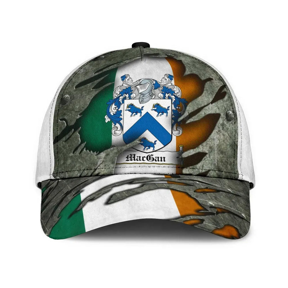 Clan Macgan Coat Of Arms - Irish Family Crest Classic Cap CY44 Macgan Coat Of Arms Irish Cap