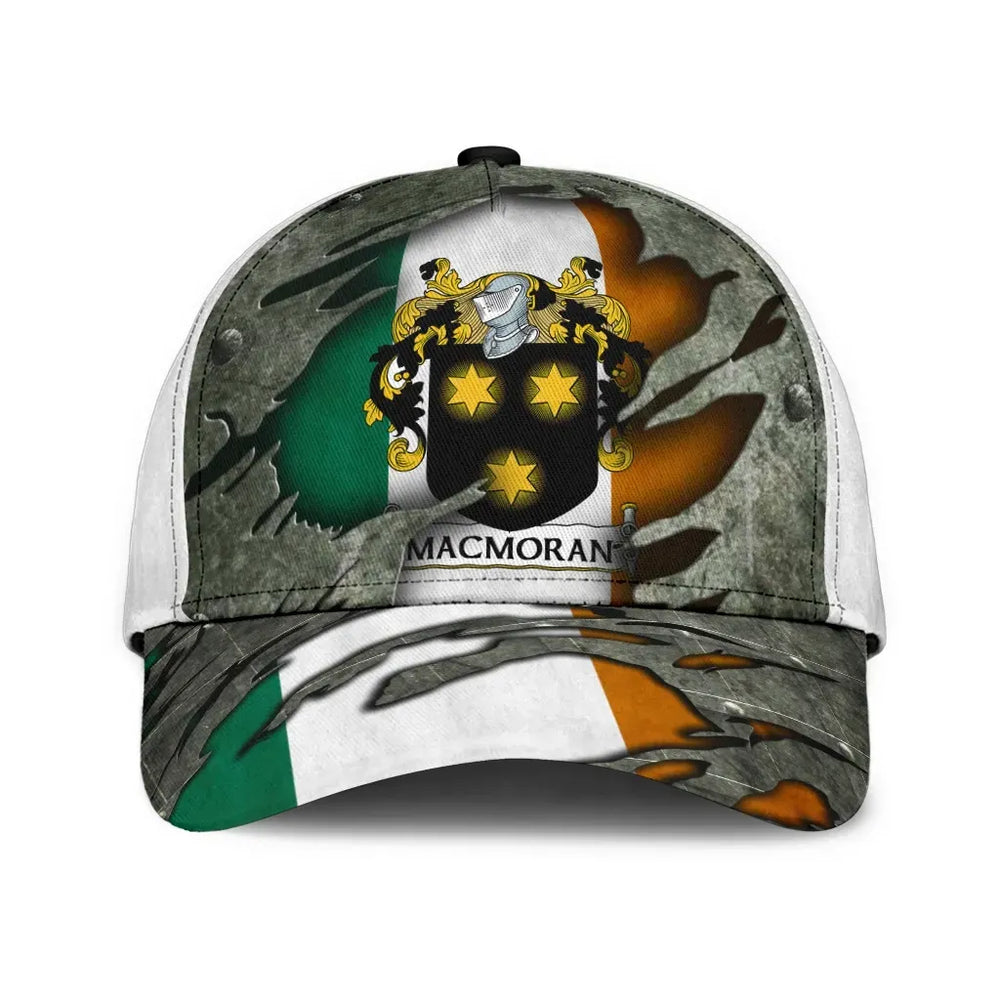 Clan Macmoran Coat Of Arms - Irish Family Crest Classic Cap MZ37 Macmoran Coat Of Arms Irish Cap