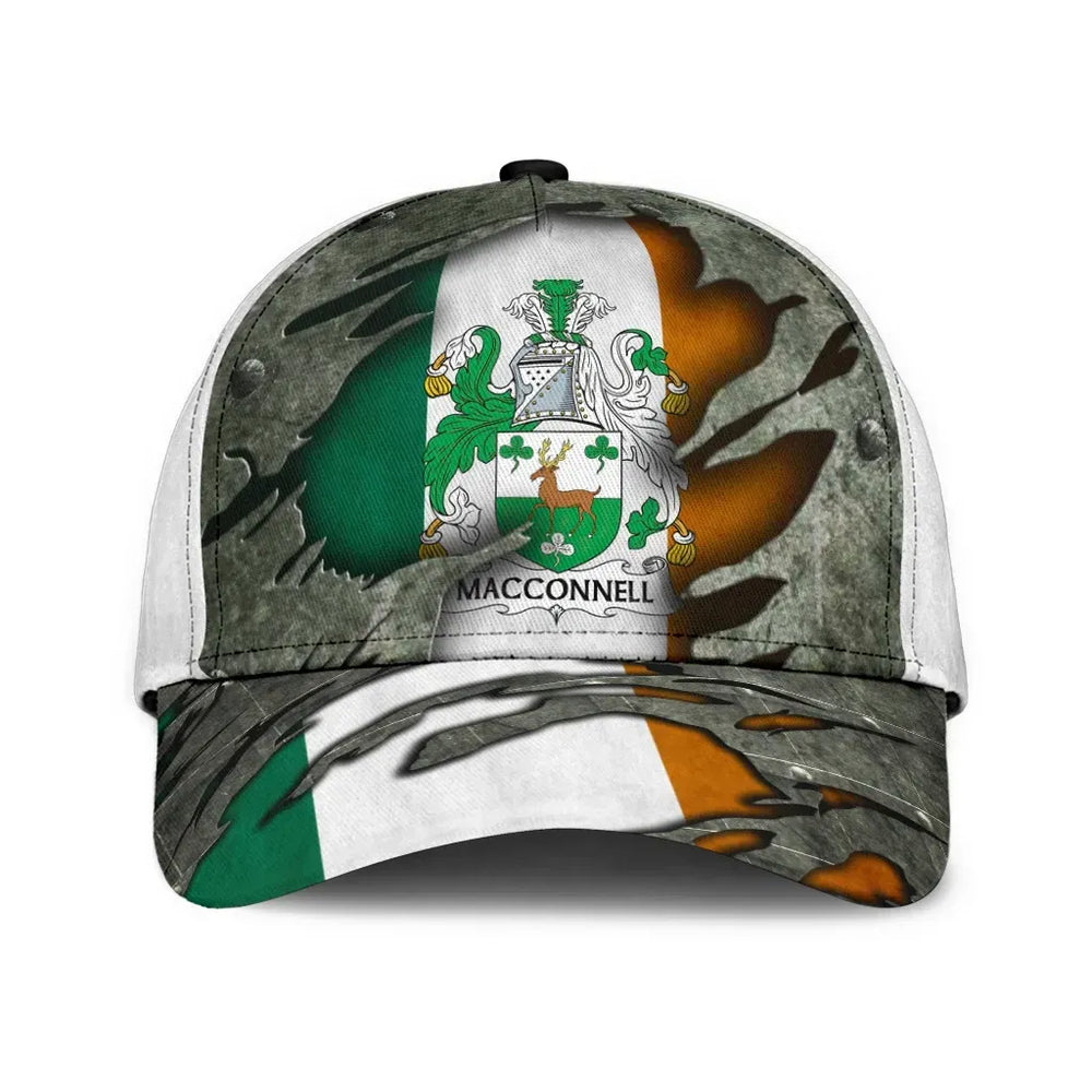Clan Macconnell Coat Of Arms - Irish Family Crest Classic Cap JF69 Macconnell Coat Of Arms Irish Cap