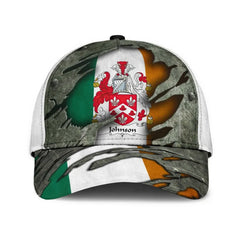 Clan Johnson Coat Of Arms - Irish Family Crest Classic Cap FI81 Johnson Coat Of Arms Irish Cap