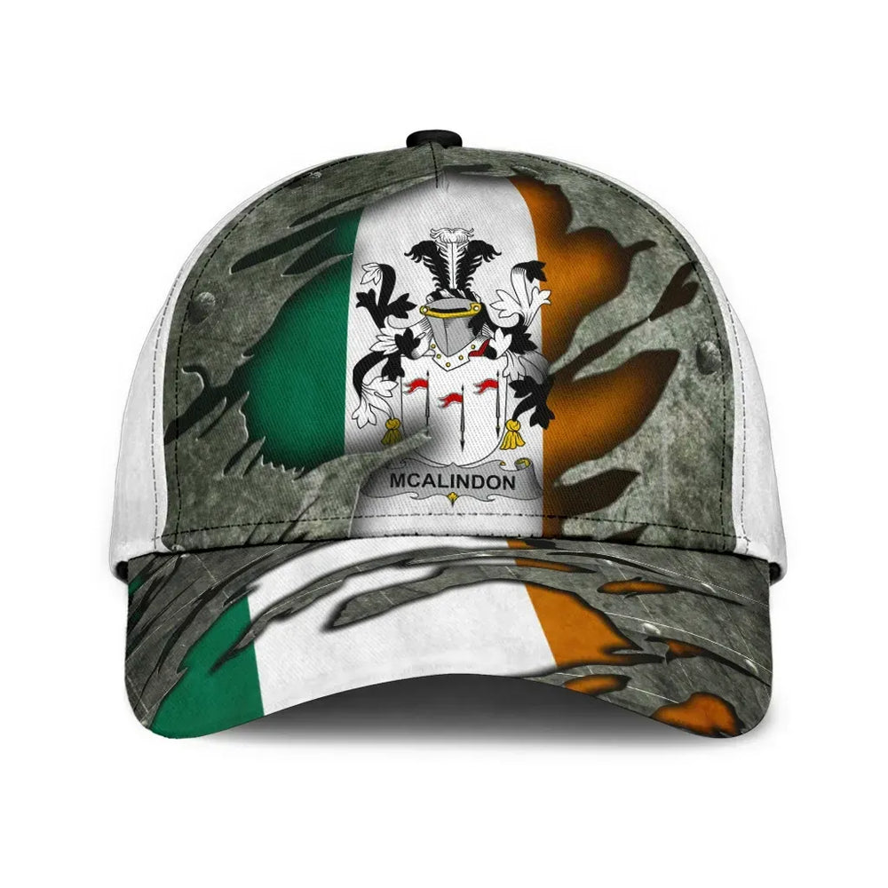 Clan Mcalindon Coat Of Arms - Irish Family Crest Classic Cap BJ19 Mcalindon Coat Of Arms Irish Cap