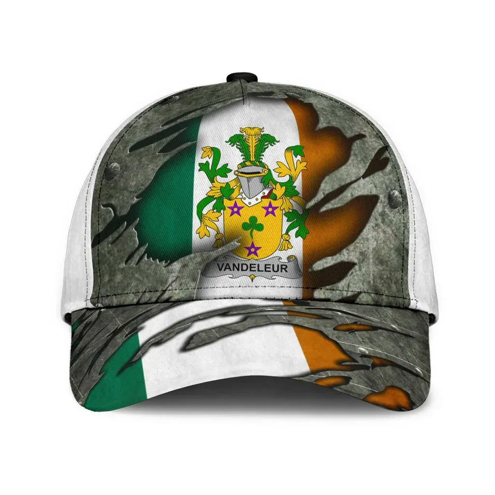 Clan Vandeleur Coat Of Arms - Irish Family Crest Classic Cap KY50 Vandeleur Coat Of Arms Irish Cap