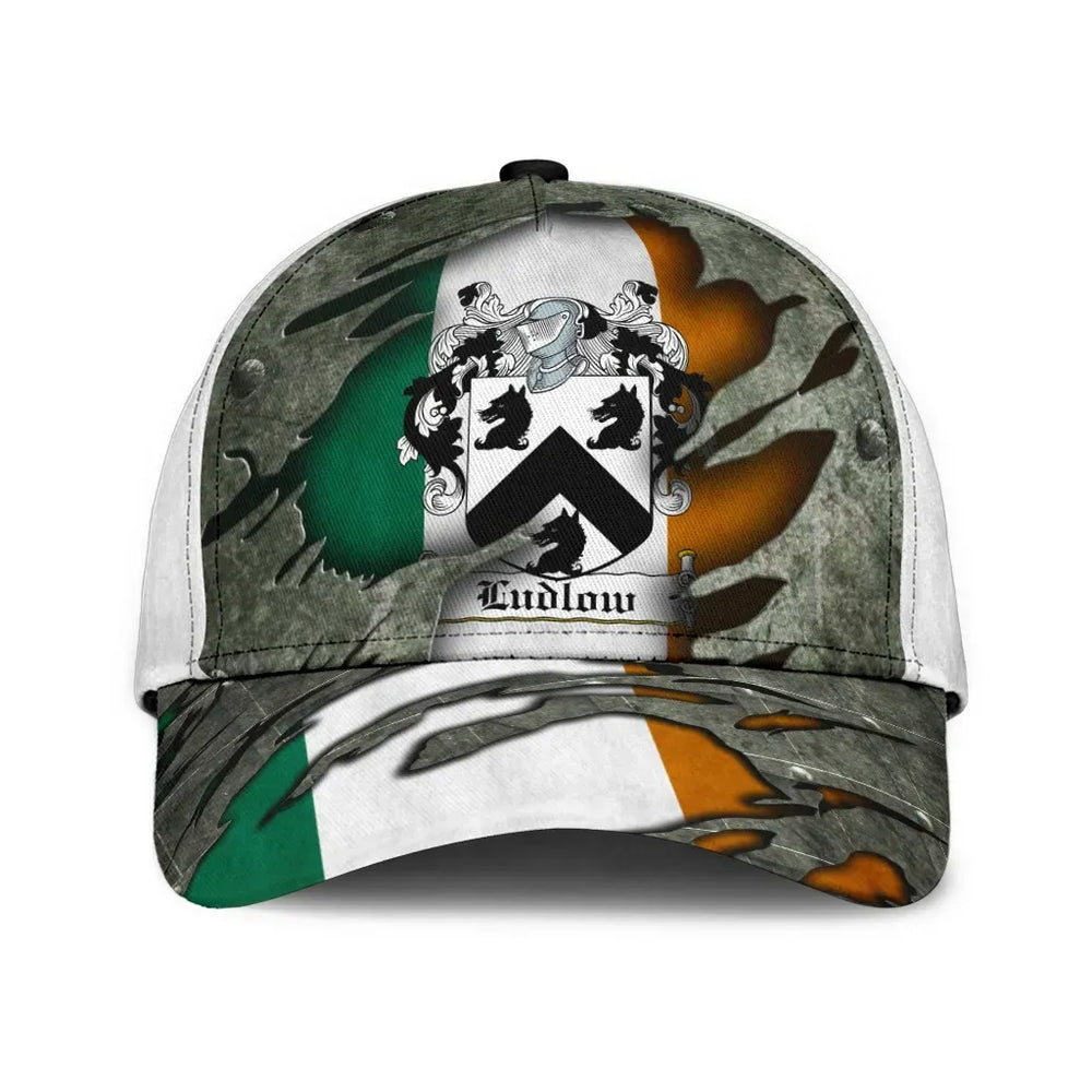 Clan Ludlow Coat Of Arms - Irish Family Crest Classic Cap CK21 Ludlow Coat Of Arms Irish Cap
