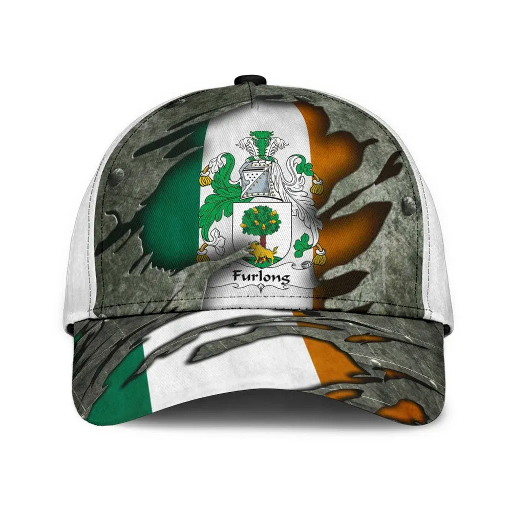 Clan Furlong Coat Of Arms - Irish Family Crest Classic Cap DF36 Furlong Coat Of Arms Irish Cap